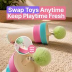 Automatic cat teaser launcher toy