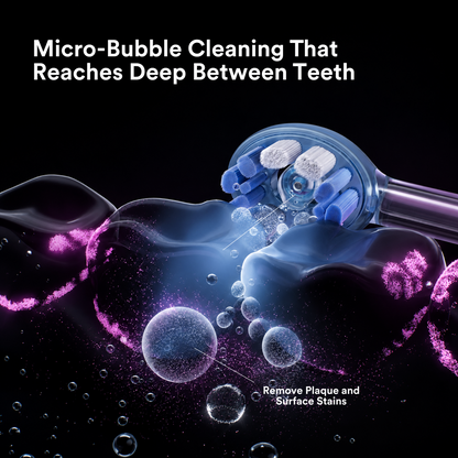 2026 Edition- RANVOO PH5 Zero-Vibration Premium Air Jet Toothbrush for Sensitive Gums