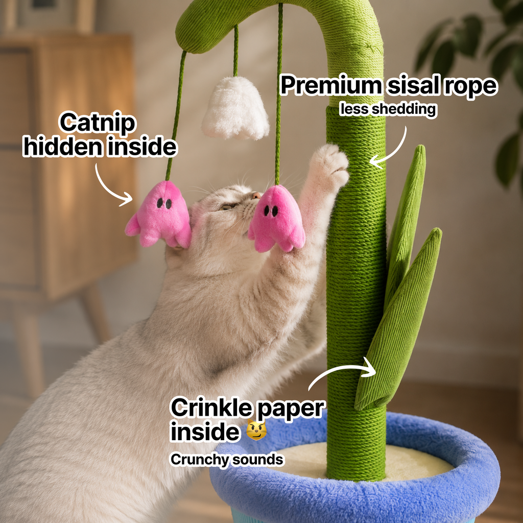 Potted Plant Cat Scratching Post