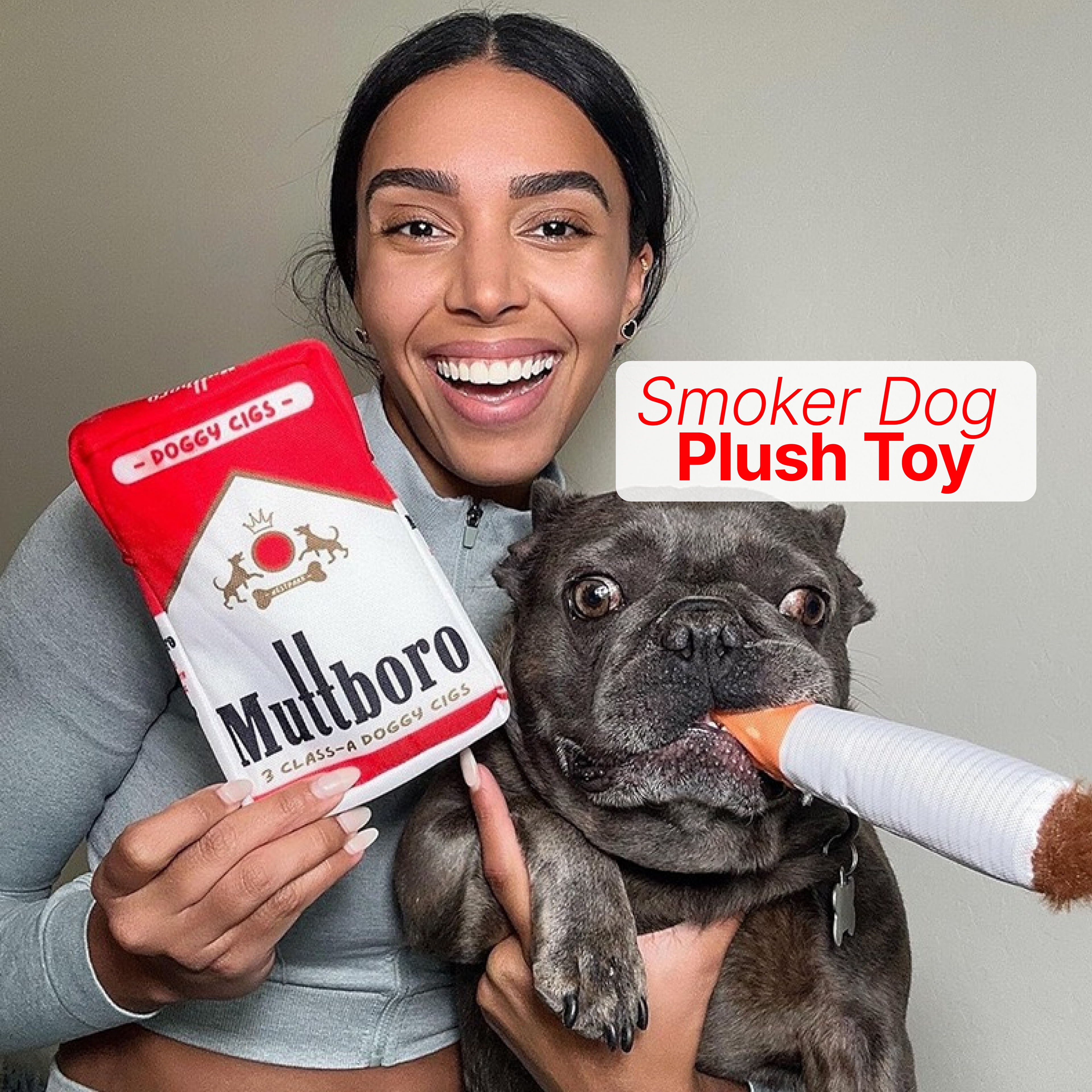 Smoker Dog Plush Toy