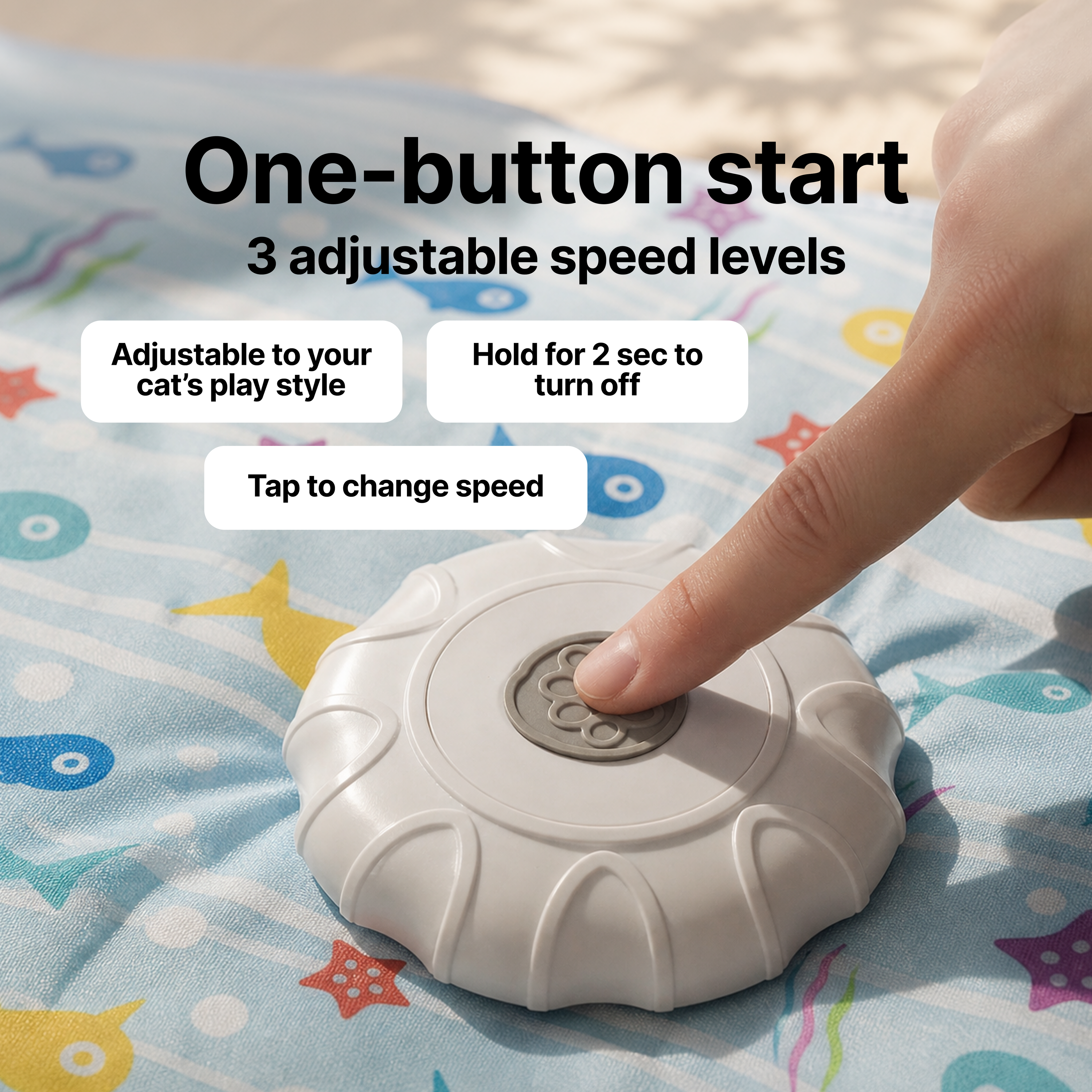 SpinHunt Interactive Cat Toy with Bird Sounds