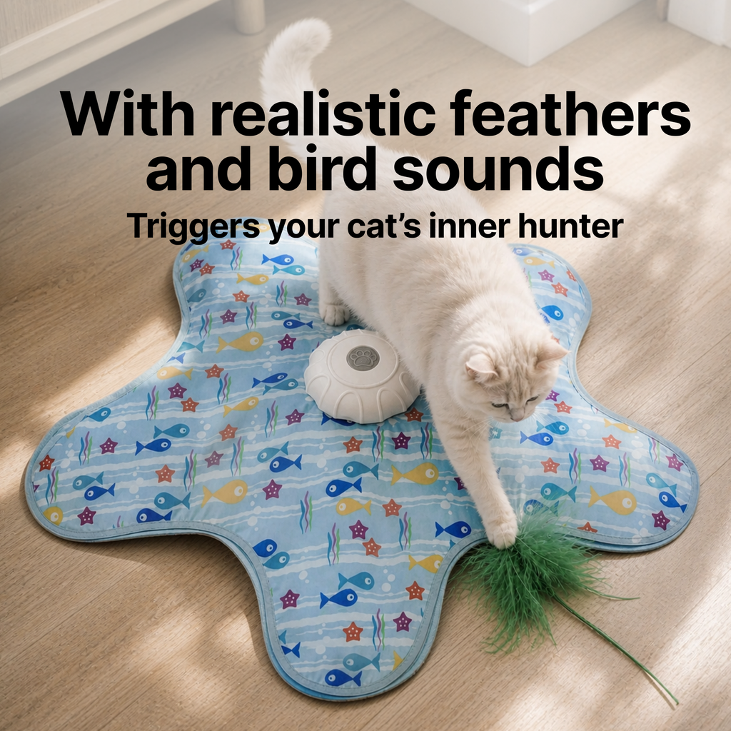 SpinHunt Interactive Cat Toy with Bird Sounds
