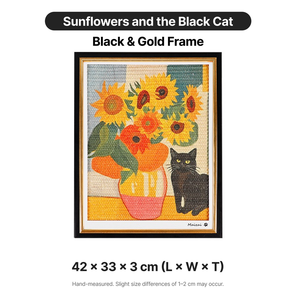 Vintage Oil Painting Cat Scratching Board
