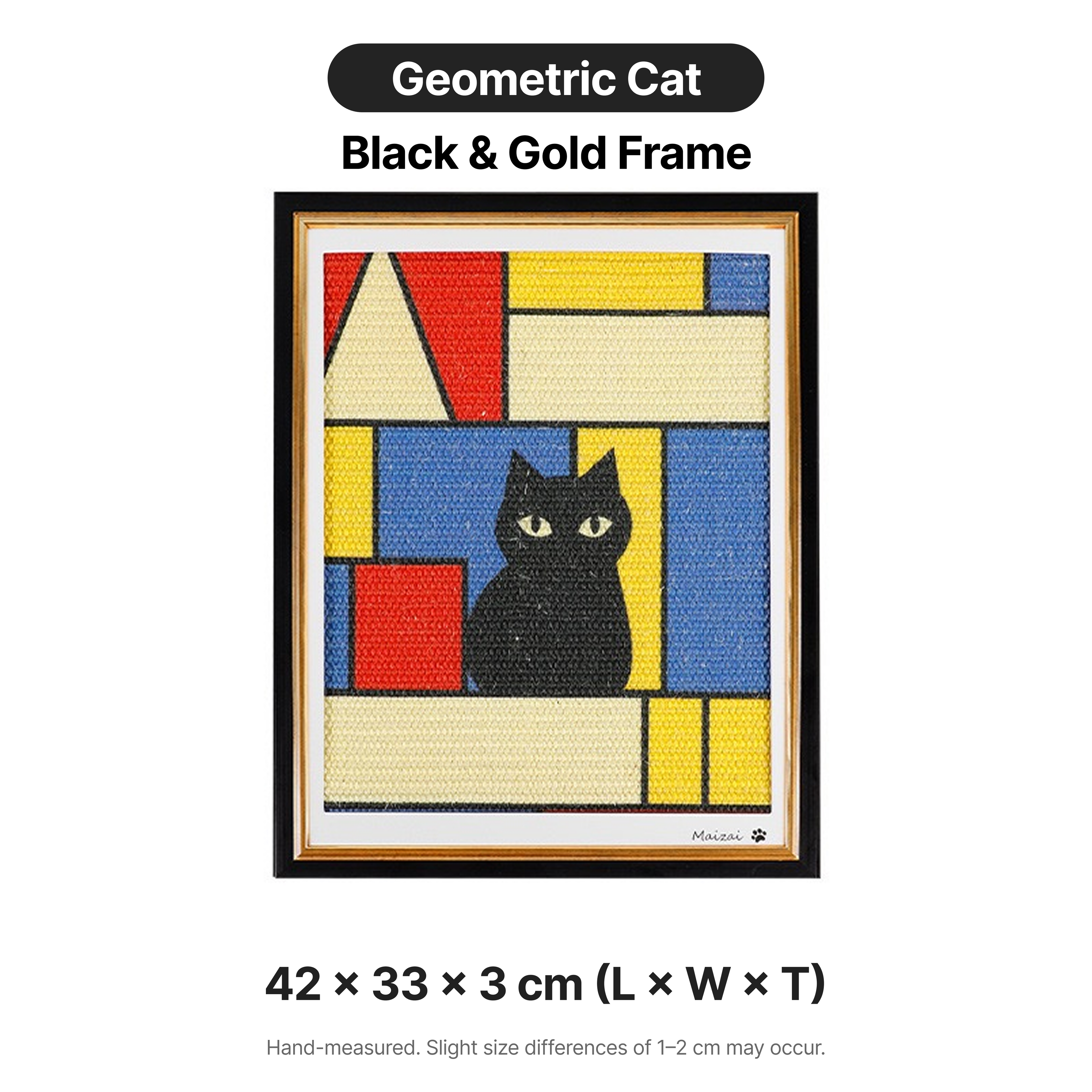 Vintage Oil Painting Cat Scratching Board