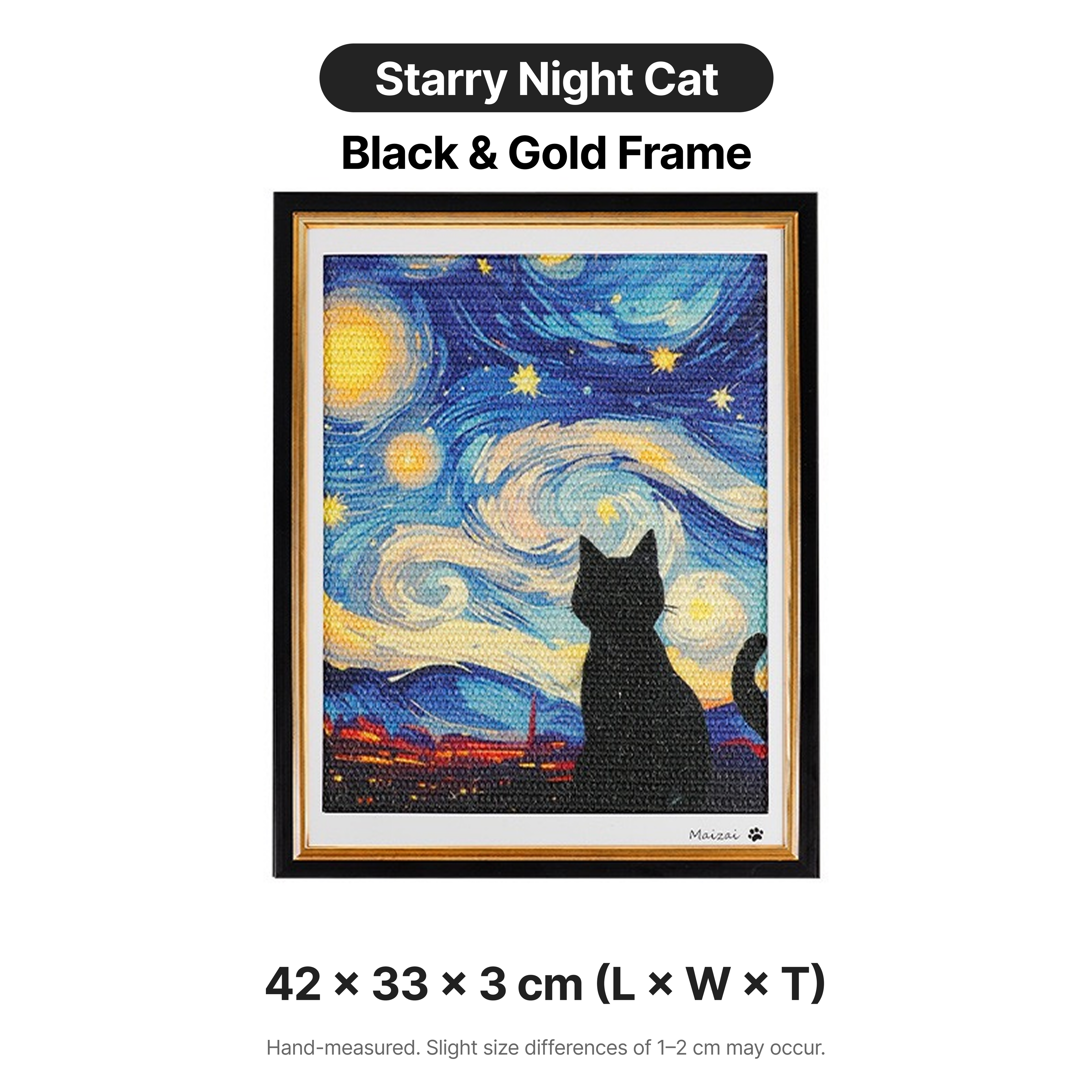 Vintage Oil Painting Cat Scratching Board