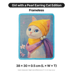 Vintage Oil Painting Cat Scratching Board