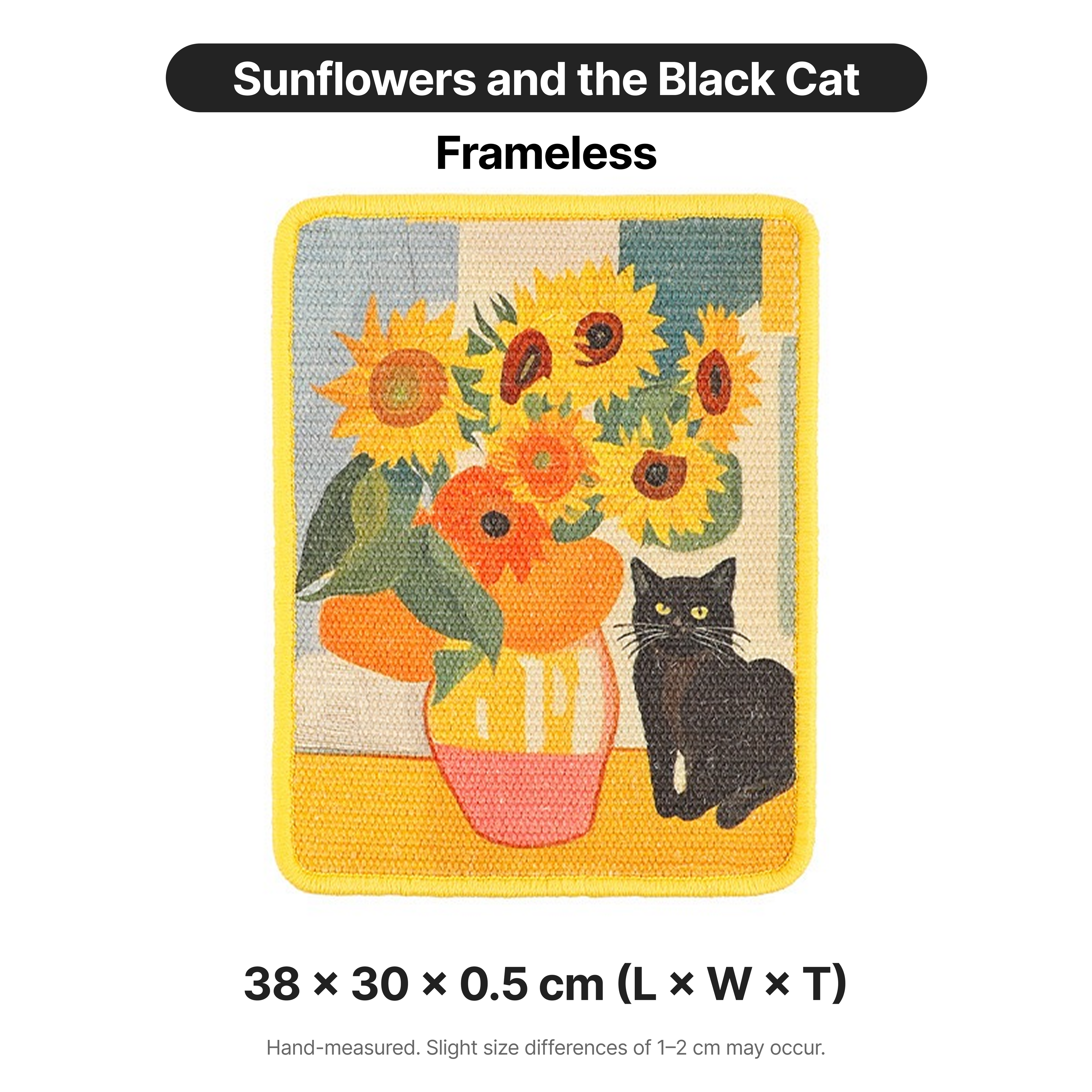 Vintage Oil Painting Cat Scratching Board