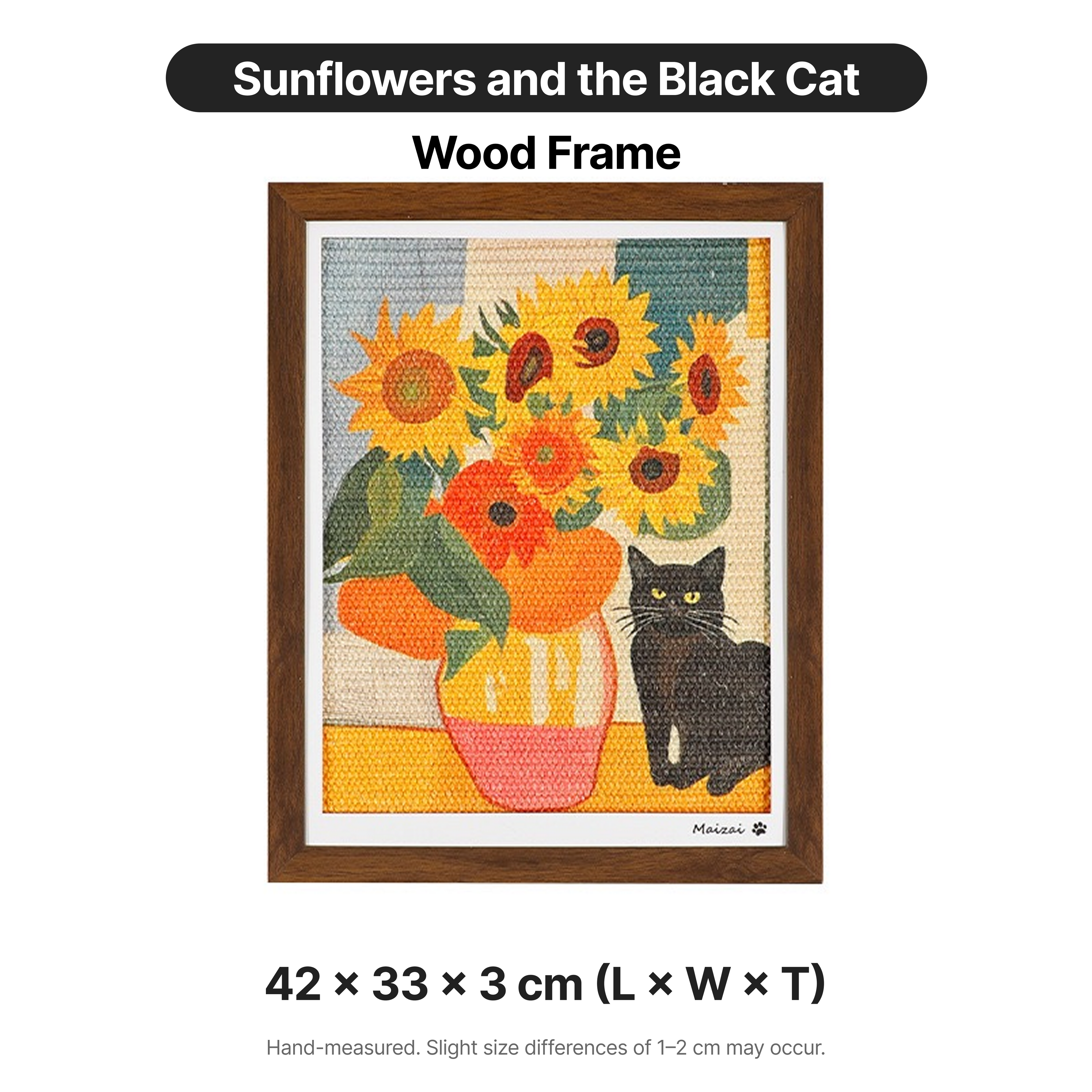 Vintage Oil Painting Cat Scratching Board