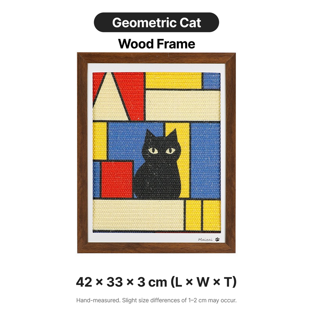Vintage Oil Painting Cat Scratching Board