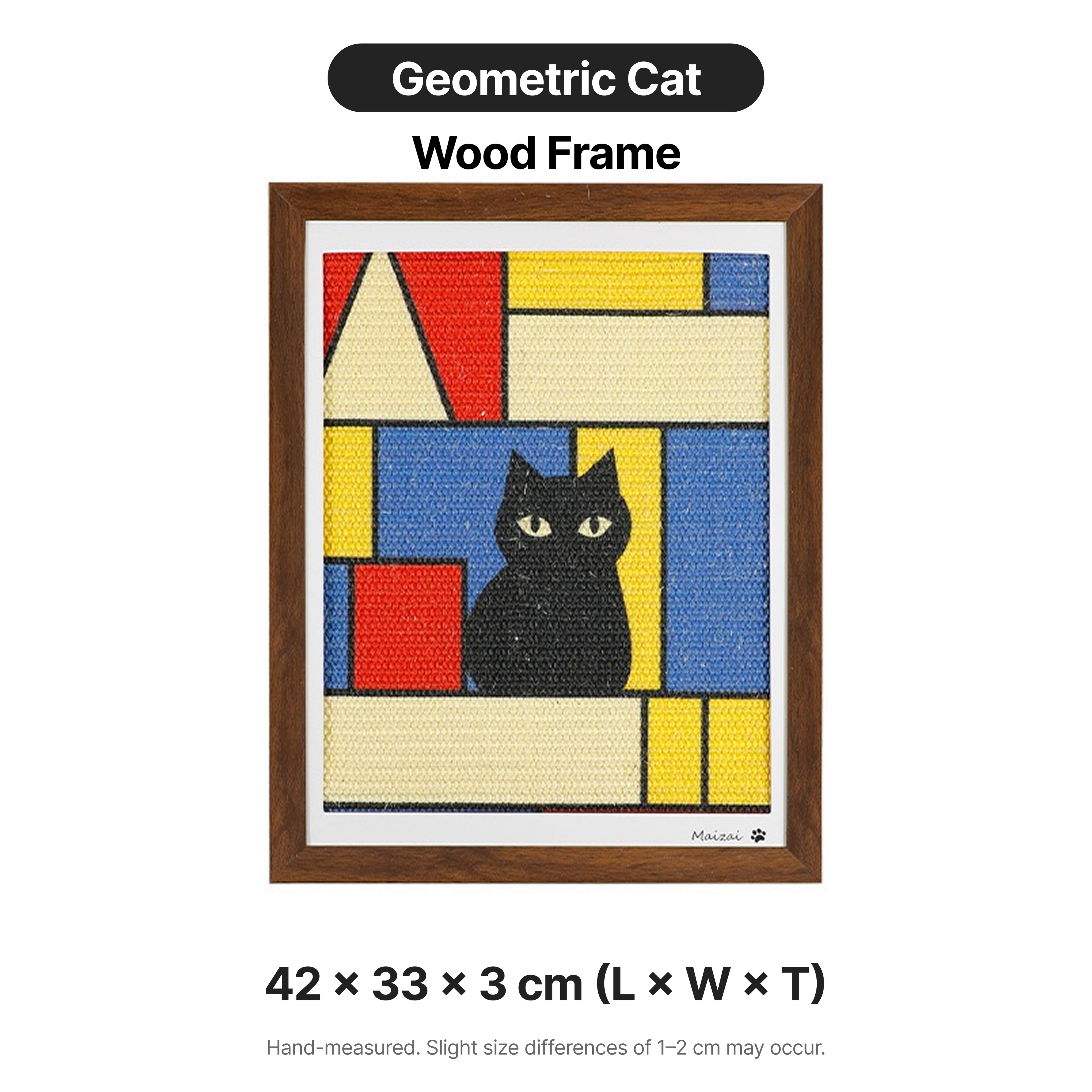Vintage Oil Painting Cat Scratching Board