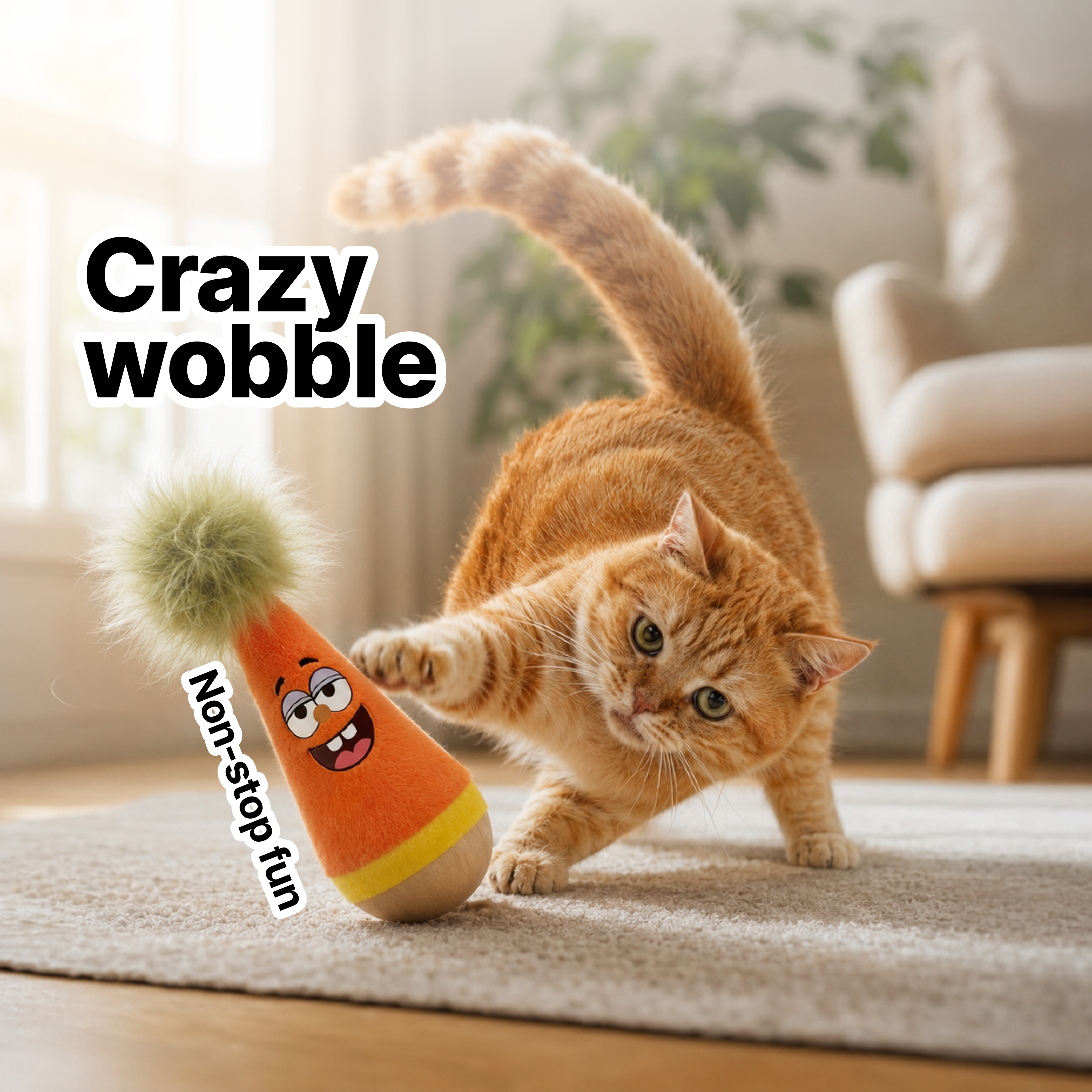 Interactive Wobble Cat Toy